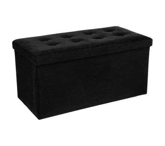 Banquette Coffre Pliable Lysandre - L. 76 X H. 38 Cm - Noir