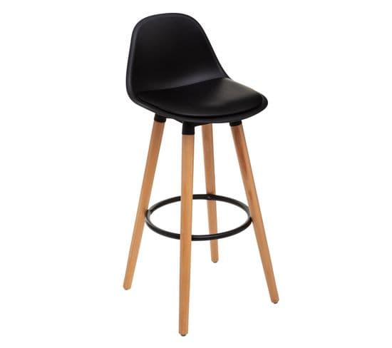 4 Tabourets De Bar Scandi Maxon - H. 92 Cm - Noir