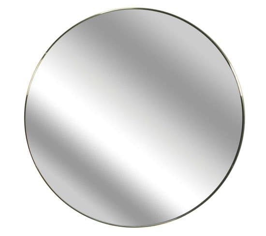 Miroir Extra Plat Rond Diam 55 Cm - Doré