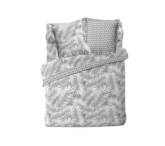 Housse De Couette Bona - 100% Coton - 220 X 240 Cm - Gris