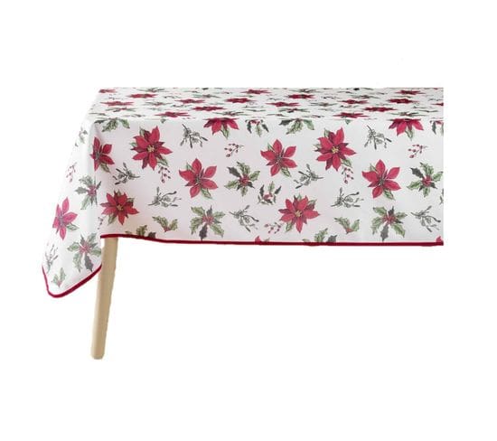 Nappe Rectangulaire Antitache Et Infroissable Imprimé Amaryllis - L. 150 X L. 240 Cm - Multicolore