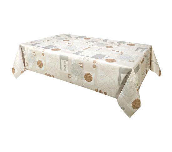 Nappe En Toile Cirée Rectangulaire Alma - 140 X 200 Cm - Ecru