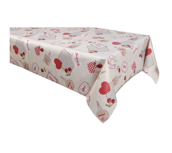 Nappe En Toile Cirée Rectangulaire Campagne - 140 X 200 Cm - Beige