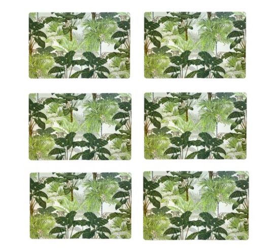 Lot De 6 Sets De Table Monkey - 28 X 43 Cm - Vert