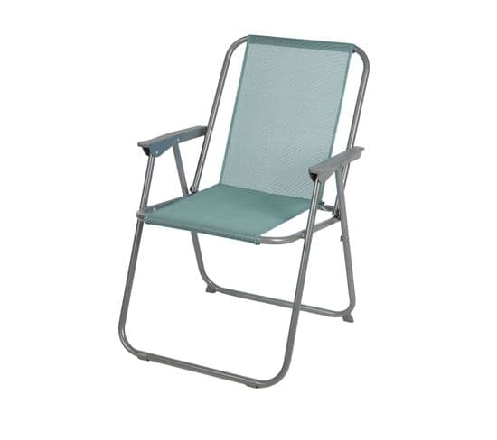 Chaise De Camping Pliable - Bleu Gris