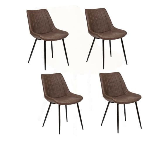 Lot De 4 Chaises Olwen - Marron