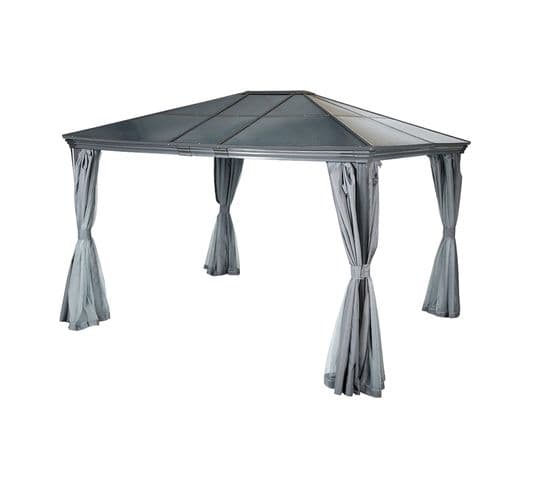 Pergola Belize En Aluminium Et Polycarbonate - L. 360 X 300 Cm - Graphite