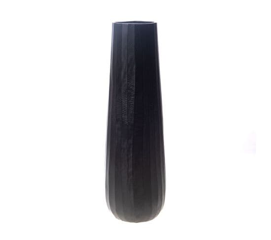 Vase Taos En Aluminium - H. 51 Cm - Noir