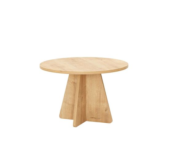 Table Basse Ronde Valence En Bois - Beige