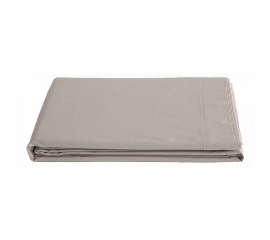 Drap Plat Percale Pur Coton 80 Fils/cm² - Lin - 270 X 300 Cm Pour Lit King Size