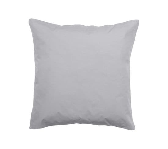 Lot De 2 Taies D'oreiller Percale Pur Coton  80 Fils/cm² Vent Du Sud - Perle - 65 X 65 +  Volant