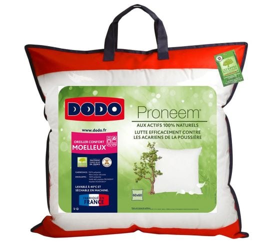 Oreiller Moelleux Antiacariens Proneem® Fibre Volupt’air® Dodo - Oreiller 60 X 60 Cm