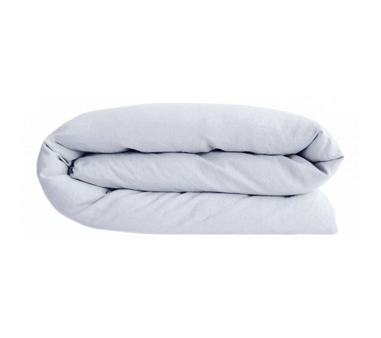 Housse De Couette Palace 100% Coton Teint Lavé Vent Du Sud - Palace Neige - 240 X 220 Cm