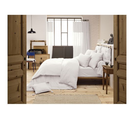 Pack Housse De Couette "gaïa"- "gaze De Coton" - Gaïa Chantilly - Pack 4 Pièces - 140 X 190 Cm