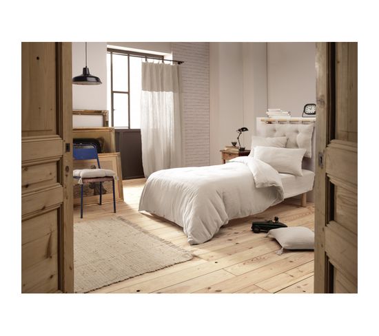 Pack Housse De Couette "gaïa"- "gaze De Coton" - Gaïa Pampa - Pack 3 Pièces - 90 X 190 Cm