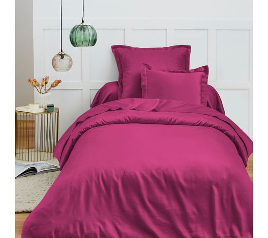 Housse De Couette 140 X 200 Cm "prémium" Pour Lit 1 Place - Prémium Magenta