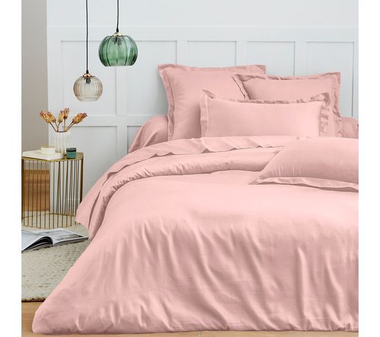 Housse De Couette 240 X 220 Cm "prémium" Pour Lit 2 Places - Prémium Rose Dragée