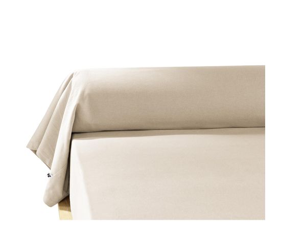 Taie De Traversin Flanelle 85 X 185 Cm Candice Sable Beige