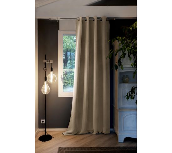 Rideau Occultant Isolant Phonique + Polaire 140 X 280 Cm Inuit Beige