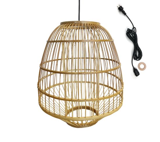 Suspension D'extérieur Avec Cable Mykonos Outdoor Cable Beige Rotin Naturel 5m