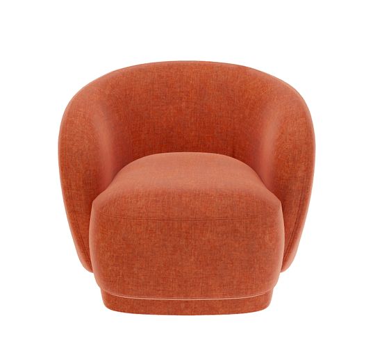 Victoria - Fauteuil En Velours Ocre