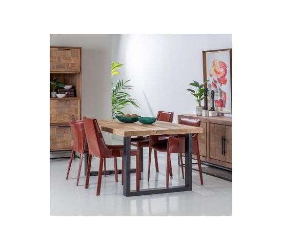 Table De Repas Rectangulaire 180 Cm Bois Massif - Limaya