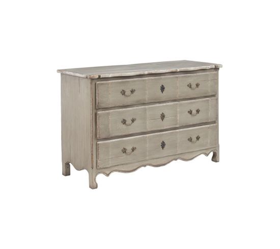 Commode 3 Tiroirs Bois/kaki - Elisabeth