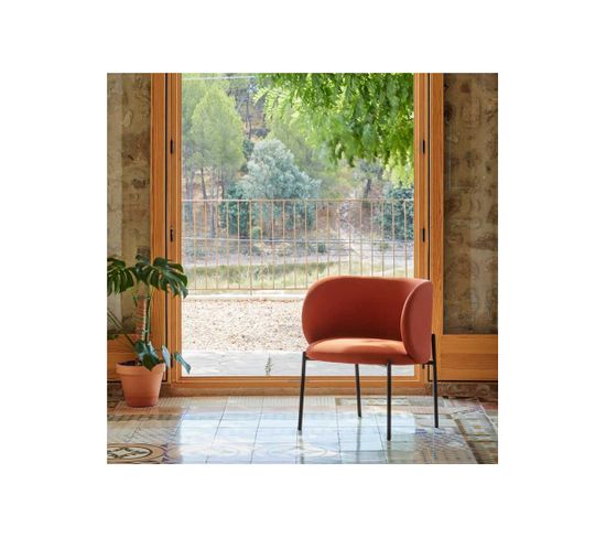 Fauteuil Brique Tissu/métal - Teulat Mogi