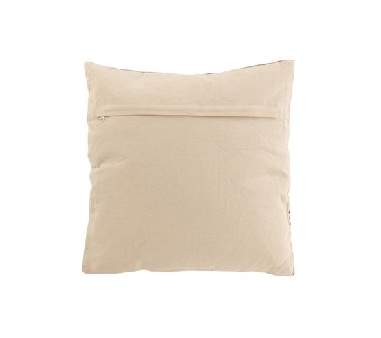 Coussin Africain Graphique Rond Cotton Beige / Marron - L 45 X L 45 X H 1 Cm