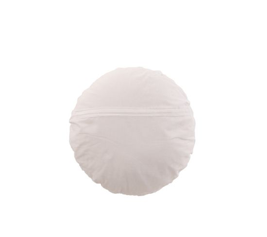 Coussin Rond Dentelles Coton Blanc - L 40 X L 40 X H 0 Cm