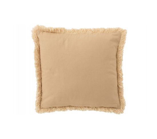 Coussin Bord Ibiza Coton Beige/blanc - L 45 X L 45 X H 4 Cm