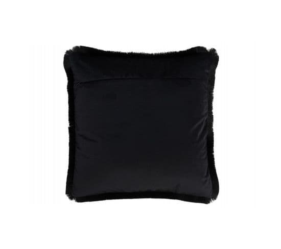 Coussin Alpha Carre Polyester Noir - L 43 X L 42 X H 10 Cm