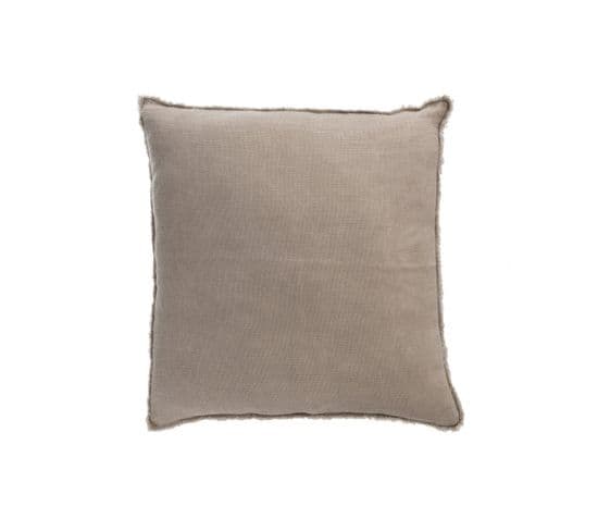 Coussin Delave Lin Marron Clair - L 45 X L 45 X H 1 Cm