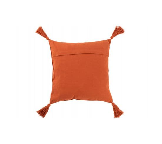 Coussin Floches Carre Coton Orange - L 45 X L 45 X H 3 Cm