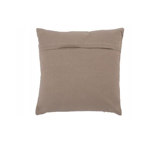 Coussin Carre Fayola Coton Marron - L 45 X L 45 X H 10 Cm