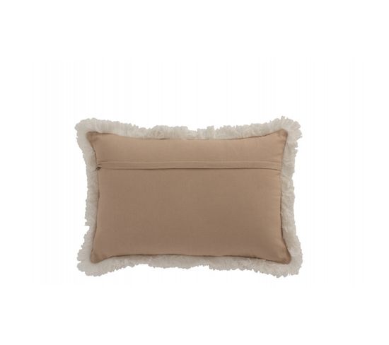 Coussin Rectangulaire Patron Pieces Jute Naturel/beige - L 55 X L 35,5 X H 4 Cm