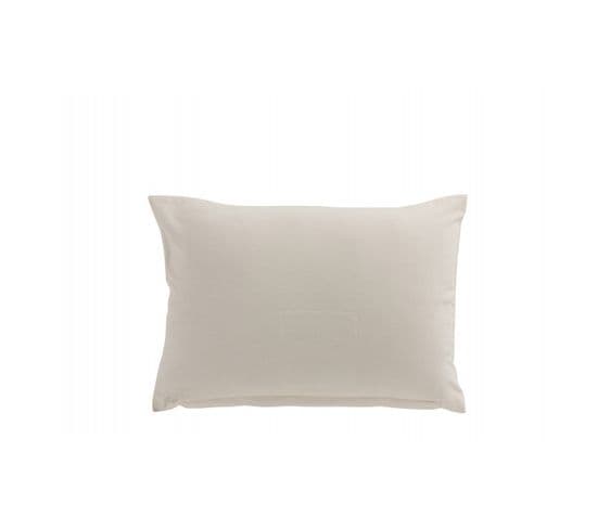 Coussin Rectangulaire Miroirs Velours Blanc - L 50 X L 33 X H 8 Cm