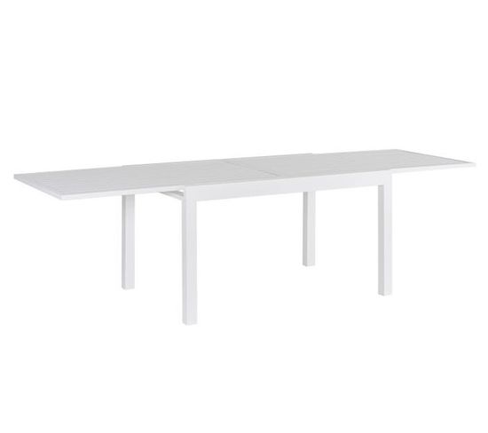 Table De Repas Extensible En Aluminium Blanc 135-270 Cm - Nihoa