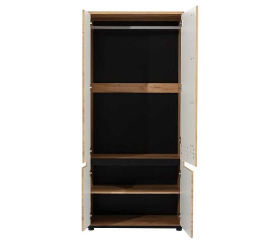 Armoire 4 Portes Battantes Chêne Miel - Cospri - L 84 X L 53.5 X H 192 Cm