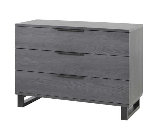 Commode 3 Tiroirs Gris - Grenoble