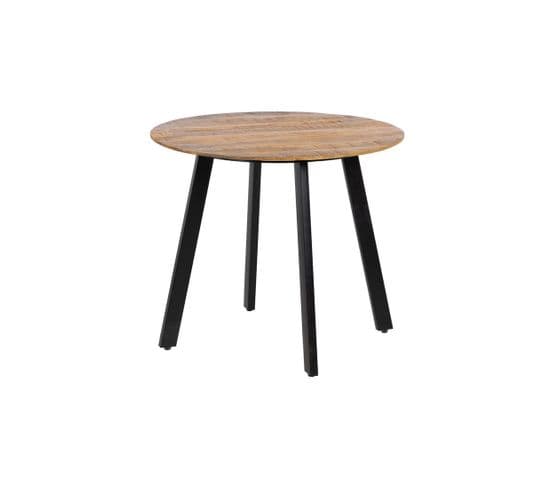 Table De Repas Ronde 90 Cm Bois/métal - Maja