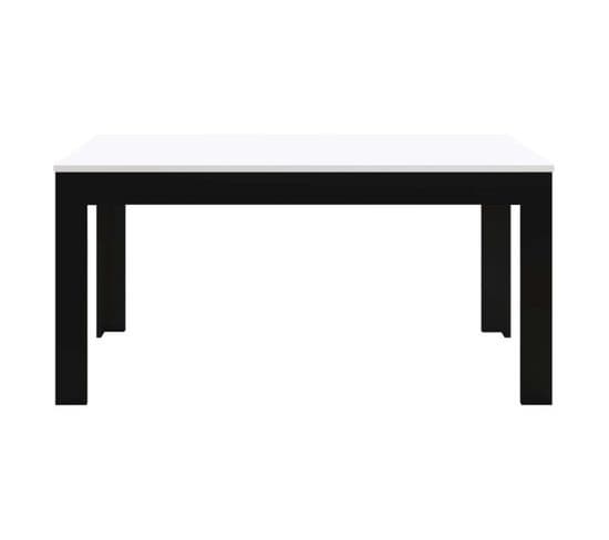 Table De Repas Noir/blanc Laqué - Reve - L 160 X L 90 X H 70 Cm