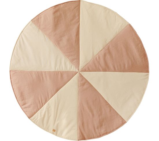 Tapis De Sol Molletonné Bébé Rond Rose 120x120x3cm