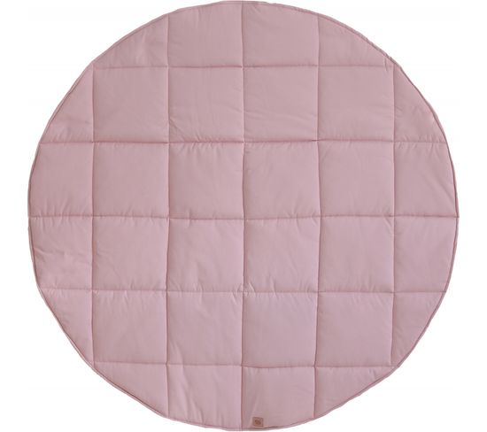 Tapis De Sol Molletonné Bébé Rond Rose 120x120x3cm