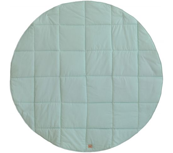 Tapis De Sol Molletonné Bébé Rond Vert 120x120x3cm