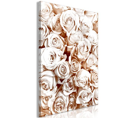 Tableau Rose Garden Vertical 40 X 60 Cm Beige