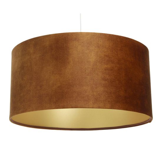 Suspension Glamour Ø 60 Cm - H30 Cm Marron