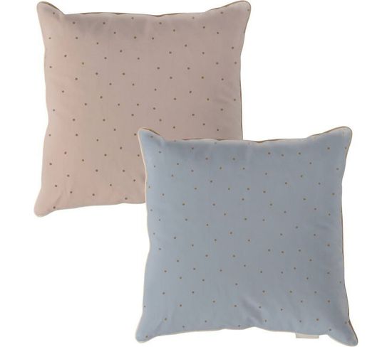 Coussin Dots Minimini Rose Et Bleu