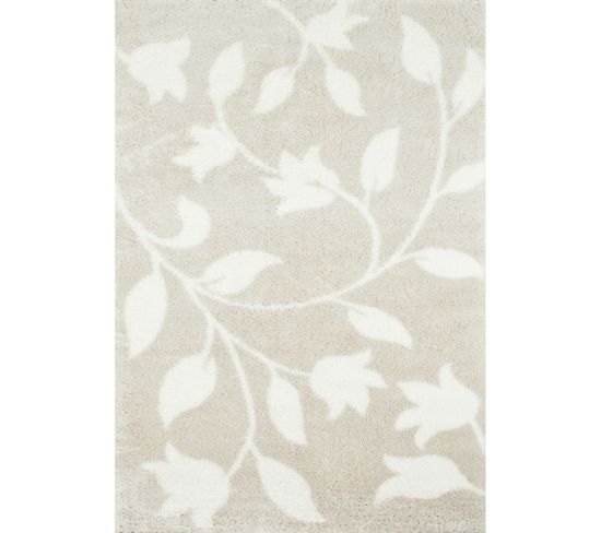 Tapis Tissé Intérieur Oslo Feuille 160 X 230 Cm Beige