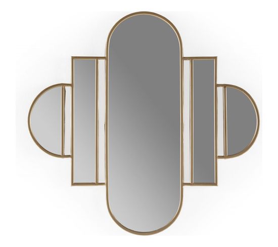Miroir Élégance Dorée Pour Salon Moderne